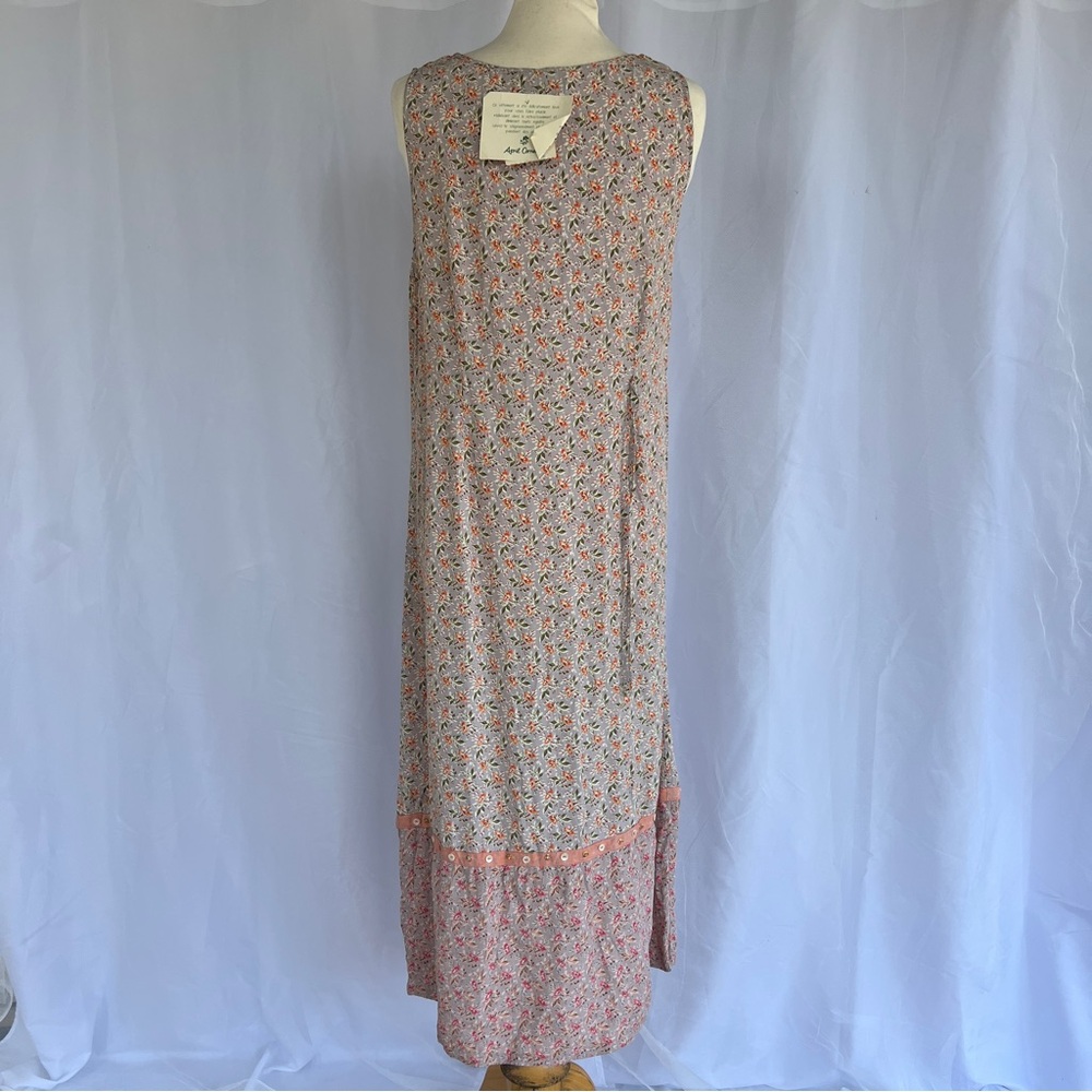 April Cornell taupe thyme dress floral medium NWT - Picture 7 of 16